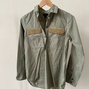 J.Crew Beaded Cotton Summer Shirt